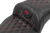 SADDLEMEN 823-07-20704 Roadsofa™ Extended Reach Seat - without Backrest Lattice Stitch Red Stitch FLTR/FLHX '23-'24