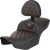 SADDLEMEN 823-07-207B3 Roadsofa™ Extended Reach Seat - with Backrest Lattice Stitch Orange Stitch FLTR/FLHX '23-'24