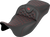 SADDLEMEN 808-07B-21104 RoadSofa™ Tri Gripper Seat - Extended Reach Red Stitch w/o Backrest FLH/FLT '08-'25