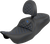 SADDLEMEN 808-07B-210B1 RoadSofa™ Tri Gripper Seat - Standard Reach Blue Stitch w/ Backrest FLH/FLT '08-'25