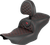SADDLEMEN 823-07-210B4 Roadsofa™ Standard Reach Seat - with Backrest Red Stitch FLH/FLT '23-'25