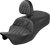SADDLEMEN 808-07B-187S Roadsofa™ King Seat - No Backrest Plain Black Stitch FLH/FLT '08-'25