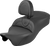 SADDLEMEN 808-07B-187SBR Roadsofa™ King Seat - With Backrest Plain Black Stitch FLH/FLT '08-'25