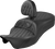 SADDLEMEN 808-07B-182S05 Roadsofa™ King Seat - No Backrest Lattice Stitch Silver Stitch FLH/FLT '08-'25