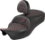 SADDLEMEN 808-07B-182SB4 Roadsofa™ King Seat - With Backrest Lattice Stitch Red Stitch FLH/FLT '08-'25