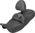 SADDLEMEN 808-07B-190B2 Extended Reach RoadSofa™ Seat - Honeycomb Gray Stitch with Backrest FLH/FLT '08-'25