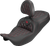 SADDLEMEN 808-07B-206B4 Roadsofa™ Carbon Fiber Seat - Lattice Red Stitch With Backrest FLH/FLT '08-'25