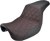 SADDLEMEN 806-04-172RD Step-Up Seat — Front Lattice Stitch/Red Stitching - Front Lattice Stitch/With Red Stitching Black Dyna