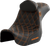SADDLEMEN SC80604ORART Pro Series SDC Performance Grip Seat - w/ Backrest Orange Stitch Dyna '06-'17