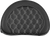 SADDLEMEN 051319005 Sissy Bar Pad - Honeycomb Silver Stitch Universal 2" Thick