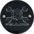 FEULING PARTS 9124 Gear Cross Logo Points Cover - 5 Hole Wrench Black Contrast Cut Twin Cam