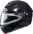 HJC 0105-632 C91 Modular Snow Electric Helmet - Dual Pane Electric Solid Semi-Flat Black Small