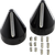 LA CHOPPERS LA-7813-00B Axle Caps - Spike - Black Cut - Pair - Spike Black Cut Pair