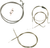 LA CHOPPERS LA-8005KT-08 Standard Stainless Braided Handlebar Cable/Brake Line Kit - Mini Ape Hangers - '96-'07 Touring - Mini Ape Hangers '96-'07 Touring