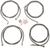 LA CHOPPERS LA-8054KT-19 Standard Stainless Braided Handlebar Cable/Brake Line Kit - 18"-20" Ape Hangers - '17-'20 Touring - 18"-20" Ape Hangers '17-'20 Touring
