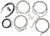 LA CHOPPERS LA-8054KT2-19 Complete Stainless Braided Handlebar Cable/Brake Line Kit - 18"-20" Handlebars - '17-'20 Touring - 18"-20" Handlebars '17-'20 Touring