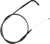 LA CHOPPERS LA-8100TH16M Midnight Braided Handlebar Throttle Cable - 15"-17" - Softail - 15"-17" Softail