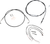 LA CHOPPERS LA-8156KT2-13B Complete Black Vinyl Braided Handlebar Cable/Brake Line Kit - 12"-14" Handlebars - '18-'24 Softail - 12"-14" Handlebars '18-'24 Softail