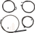 LA CHOPPERS LA-8056KT-13M Standard Midnight Braided Handlebar Cable/Brake Line Kit - 12"-14" Ape Hangers - '21-'22 FLH - 12"-14" Ape Hangers '21-'22 FLH