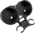 LA CHOPPERS LA-7398-02B T-Bar Gauge Mount - Dual - Black - 1.00" Diameter - Dual Black 1.00" Diameter