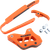 T.M. DESIGNWORKS KTM-230-OR Chain Guide and Slider Kit - KTM Orange