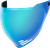 ICON 0130-1437 Domain™ Helmet Bubble Shield - Boatdrink Blue