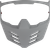 ICON 0133-1565 Elsinore™ Helmet Face Mask - Rubatone Gray