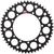 RENTHAL 112U-520-50GEBK Ultralight Rear Sprocket - Aluminum 50 Tooth Black Kawasaki/Suzuki