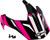 GMAX G011086 VISOR VERTICAL BLACK/PINK W/SCREWS GM-11