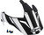 GMAX G011087 VISOR VERTICAL BLACK/WHITE W/SCREWS GM-11