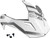 GMAX G011104 VISOR W/SCREWS TRAPPER WHITE/SILVER GM-11S
