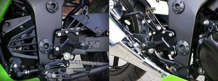 Sato Racing Rearsets Ninja 250R Black 08-11