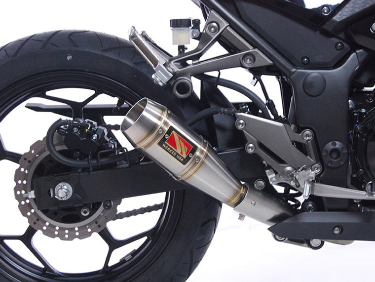 COMPETITION COMP WERKES WK300-S SLIP ON SO EXHAUST
HAND WELDED STAINLESS STEEL SS GP STYLE MUFFLER
KAWASAKI NINJA 300R 300 EX300 EX EX300R
2013 13 2014 14 2015 15 COMPETITION COMP WERKES WK300-S SLIP ON SO EXHAUST
HAND WELDED STAINLESS STEEL SS GP STYLE MUFFLER
KAWASAKI NINJA 300R 300 EX300 EX EX300R
2013 13 2014 14 2015 15