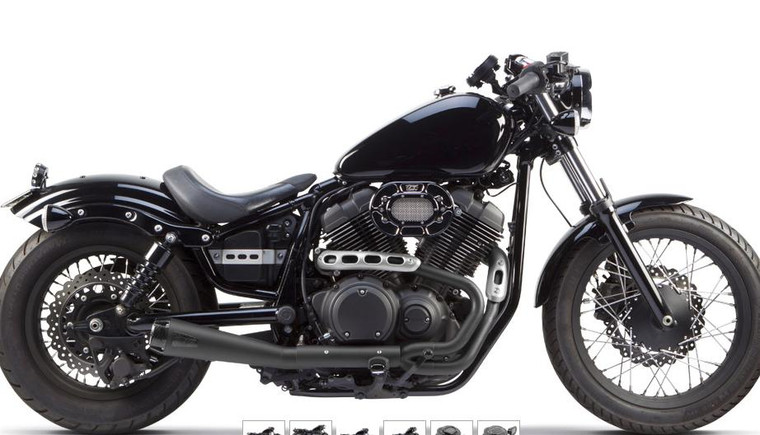 Two Bros 005-3690199-B Black Comp-S Full Exhaust Yamaha Bolt / SCR 950

STAINLESS STEEL SS HEADER / HEAD PIPE & 2 INTO 1 COLLECTOR

BLACK CERAMIC STAINLESS MUFFLER WITH CARBON FIBER CF END CAP

YAMAHA BOLT 14 15 16 2014 2015 2016
