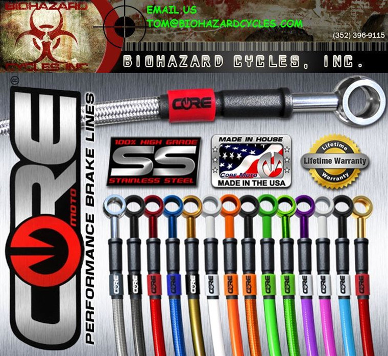 Core Moto Front And Rear Custom Brake Line Combo Non Abs S1000Rr Core Moto Front And Rear Custom Brake Line Combo Non Abs S1000Rr