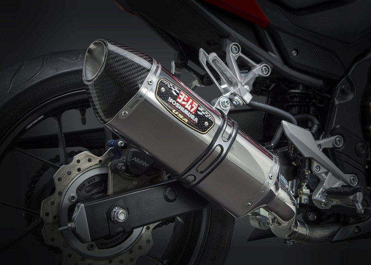 YOSHIMURA 12551E0520 SLIP-ON SO EXHAUST SYSTEM

R-77 R77 STAINLESS W CARBON END CAP SLIP ON SO MUFFLER 
HONDA CBR500R CBR500 CBR 500 500R
2016 16