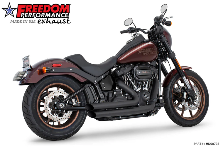 Freedom HD00738 Black Amendment Slash Exhaust Softail M8 18-24 Freedom HD00738 Black Amendment Slash Exhaust Softail M8 18-24