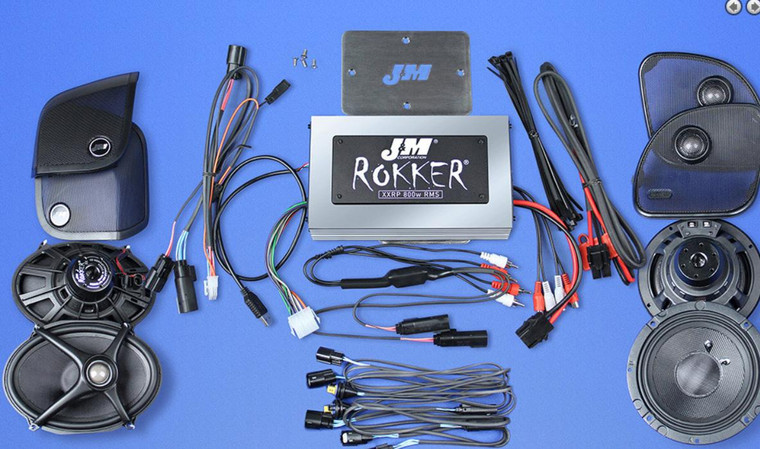 J&M STAGE-5 ROKKER XXR CUSTOM 800W 4-SPEAKER/AMPLIFIER INSTALL KIT 15-20 ROADGLIDE