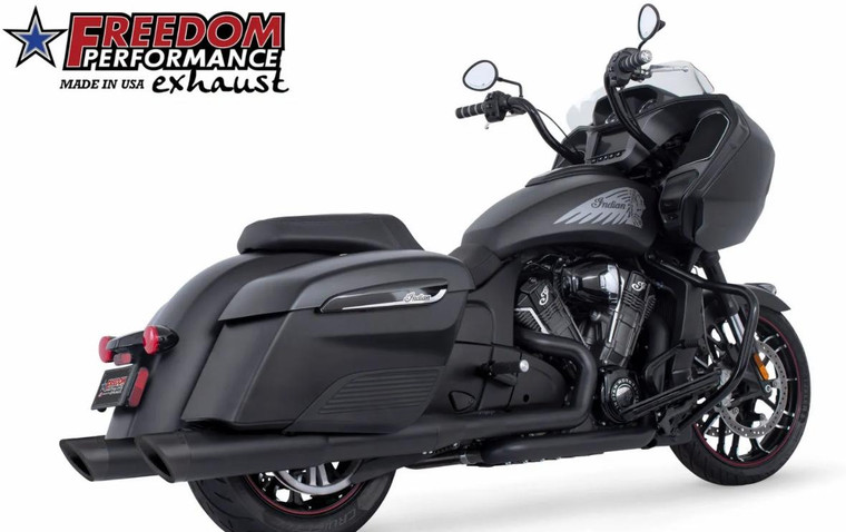 Freedom Performance In00211 Black 2 Step Slip-On Exhaust Mufflers Indian Baggers Freedom Performance In00211 Black 2 Step Slip-On Exhaust Mufflers Indian Baggers