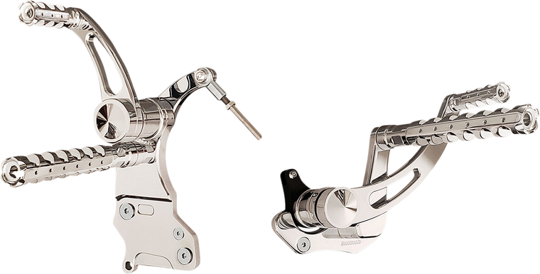 ACCUTRONIX FC405-SSAKC CHROME Muzzle Brake Forward Controls 14-21 FL