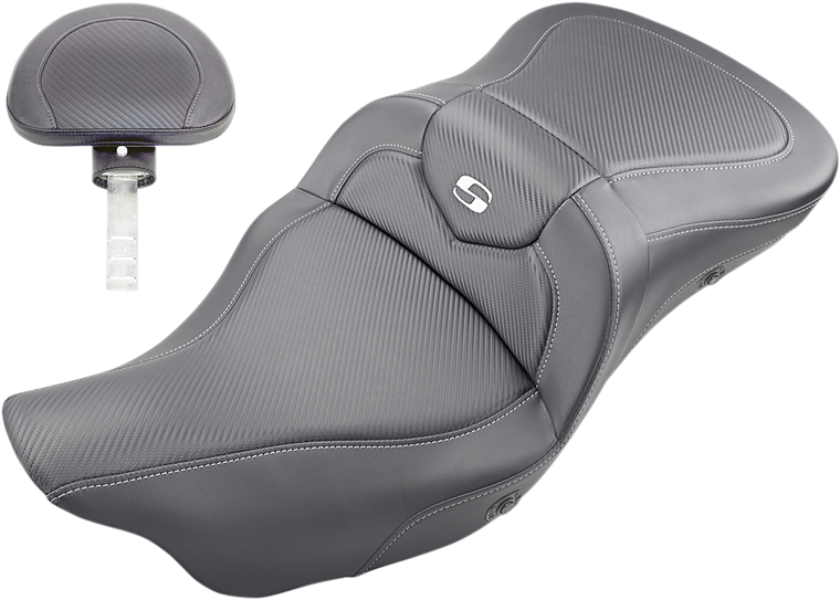 SADDLEMEN 808-07B-186BRHC
Extended Reach Road Sofa Seat CARBON FIBER CF
WITH Backrest
&   Heated  09-21 FL SADDLEMEN 808-07B-186BRHC
Extended Reach Road Sofa Seat CARBON FIBER CF
WITH Backrest
&   Heated  09-21 FL