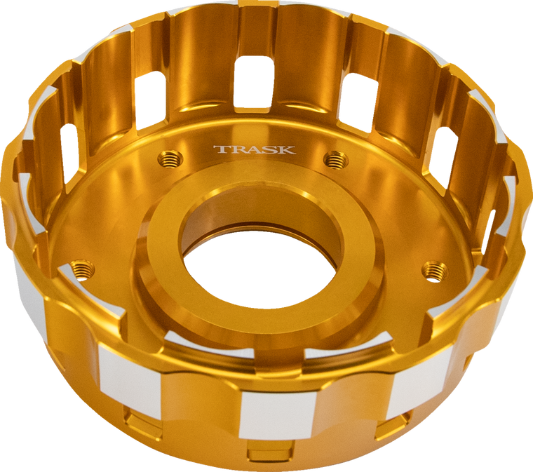 TRASK TM-2017 Gold Billet Clutch Basket harley M8 17-25