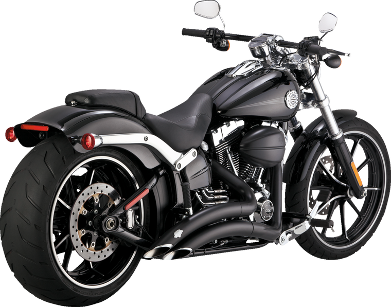 Vance 46365 Black Big Radius Dual Exhaust Softail Breakout 13-17 Vance 46365 Black Big Radius Dual Exhaust Softail Breakout 13-17
