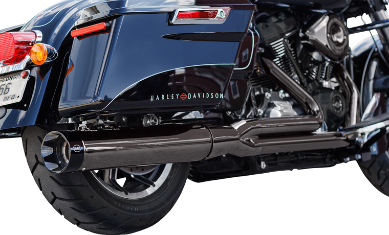 S&S 550-1086 lava black chrome 2:1 2 into 1 exhaust system harley touring fl m8 17-23