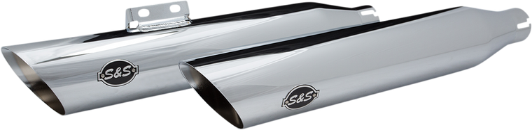 S&S 550-0753 Chrome Slash Cut Mufflers m8 Softail Breakout fatboy 1801-1475