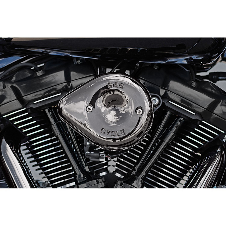 S&S 170-0782 Lava Chrome Stealth Mini Teardrop Air Cleaner m8 Harley 17-24 S&S 170-0782 Lava Chrome Stealth Mini Teardrop Air Cleaner m8 Harley 17-24