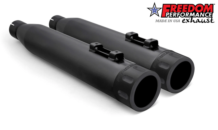 Freedom Performance HD01343 Black 4" Eagle Slip-on Exhaust Mufflers FL m8 Touring Road street electra GLide 18-24 Freedom Performance HD01343 Black 4" Eagle Slip-on Exhaust Mufflers FL m8 Touring Road street electra GLide 18-24