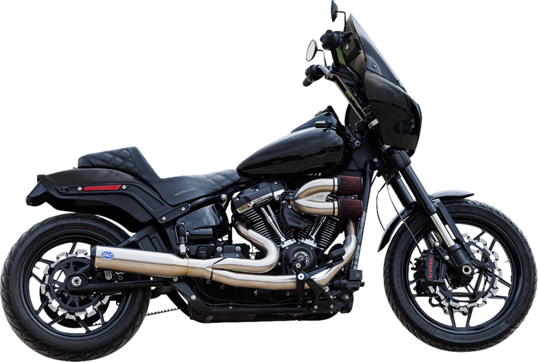 S&S 550-1105 Race Qaulifier Cat Delete 2:1 stainless Exhaust M8 Softail 18-24 S&S 550-1105 Race Qaulifier Cat Delete 2:1 stainless Exhaust M8 Softail 18-24