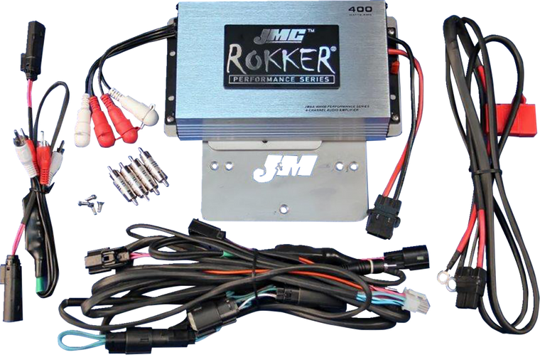 J&M JMA6-400HR16-UL Rokker 400 watt 4 Ch Stage 6 Amplifier 16-23 Road glide FLTRU FLTRK JMC