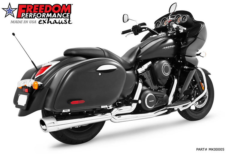Freedom Performance MK00059 Chrome 2:1 Exhaust 1700 VN1700 NOMAD VAQUERO
